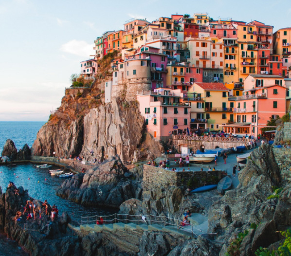 A sunny day on the Italian coast.